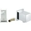 Grohe 26370000 Raccordo Erogatore, Grigio (Cromo) + Grohe 27704000 Euphoria Cube Raccordo Erogatore, Cromo