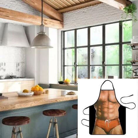 Grembiuli Divertenti 2 Pezzi Sexy Divertente Novità Grembiule Da Cucina Coppia Cintura Bavaglino Per Uomo Donna Cucina Casalinga Cucina Barbecue - immagine 2