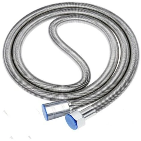 Trade Shop - Tubo Flessibile Soffione Doccino Per Doccia Vasca Bagno 2.5mt In Acciaio Cromato - immagine 3
