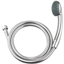 Trade Shop - Doccia Doccetta Soffione 3 Getti Anticalcare Con Tubo Flessibile Supporto Muro