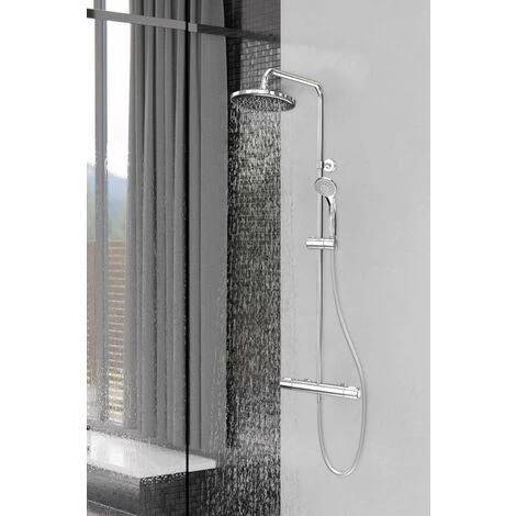 Ideal Standard CeraTherm - Set Doccia Termostatico, Diametro 20 Cm, Cromo A7226AA - immagine 4