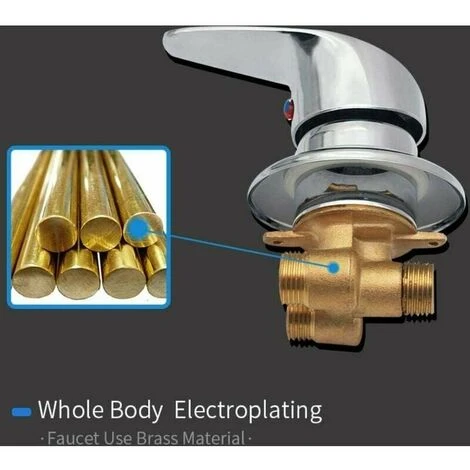 Carivent Mixer Cabina Doccia In Ottone Per Doccia Uscita Inverter Cromato Doccia Miscelatore Connettore G1/2 Doccia ITeddo Miscelatore Per La Camera - immagine 5